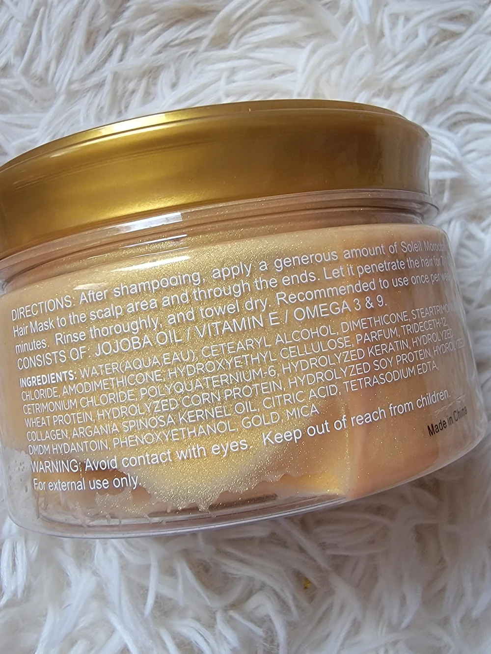 Soleil HydroLine Moroccan Hair Mask - Gold